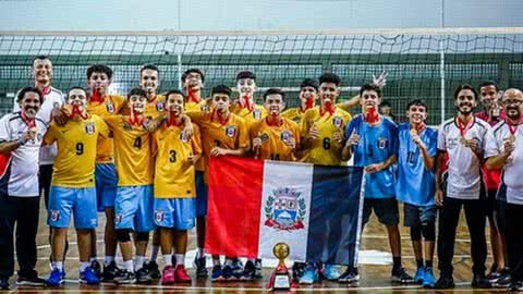 Time Praia Grande é campeão paulista de vôlei sub-15 da Série Prata - Imagem: reprodução Prefeitura de Praia Grande