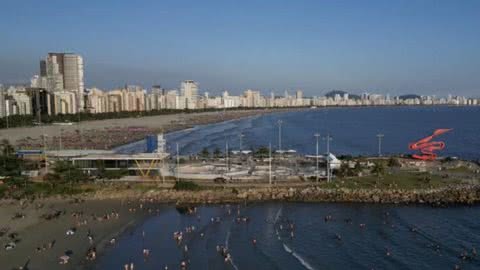 Quase 3 milhões de turistas são esperados durante temporada de verão em Santos - Imagem: reprodução Prefeitura de Santos