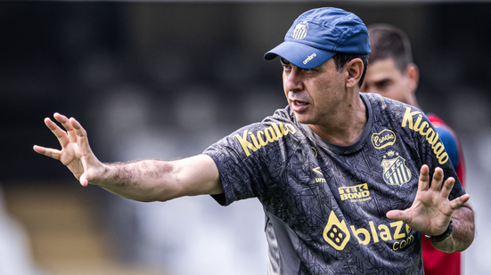 Fábio Carille vive pressão no comando técnico do Peixe - Imagem: Raul Baretta/ Santos FC