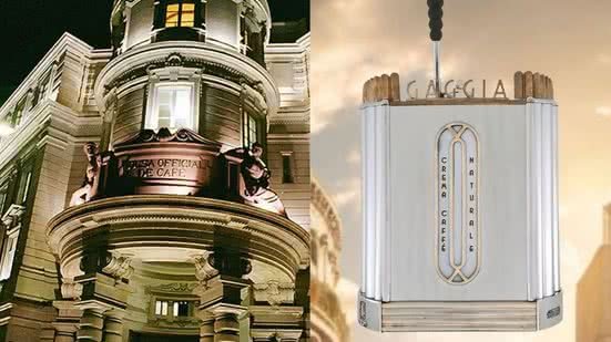 À direita, modelo Gaggia Tipo Spagna. Cortesia MUMAC – Museo della Macchina per Caffè di Cimbali Group - Imagem: Divulgação/ Governo de SP