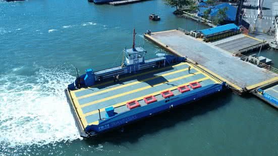 Faixas para embarque de balsas Santos Guarujá serrão bloqueadas - Imagem: Divulgação/ Governo de SP