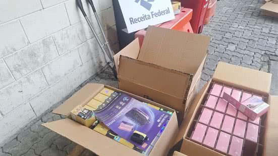 450 mil unidades de cigarros eletrônicos - Imagem: Reprodução/Receita Federal