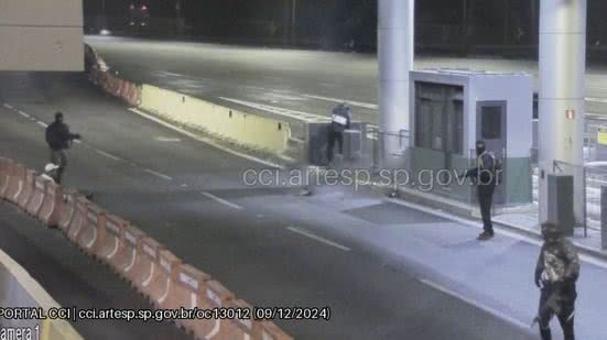 Ao menos 10 suspeitos participaram do assalto, segundo a Artesp - Imagem: Divulgação/ Artesp