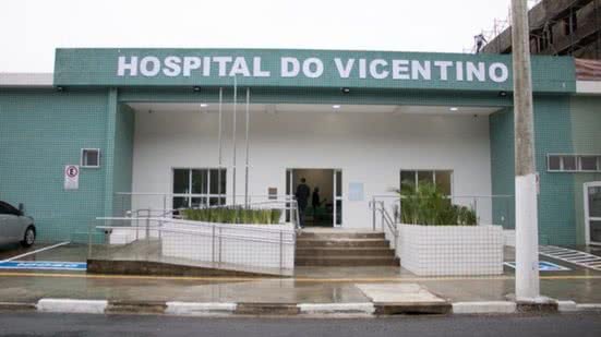 Hospital onde o ex-policial se encontra internado - Imagem Reprodução/Prefeitura Municipal de São Vicente