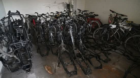Apreensão de mais de 150 quadros de motocicletas - Imagem: Reprodução/ Polícia Civil