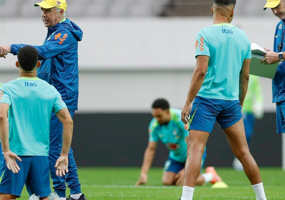 Ancelotti aposta no esquema 4-4-2 diante da Coreia do Sul
